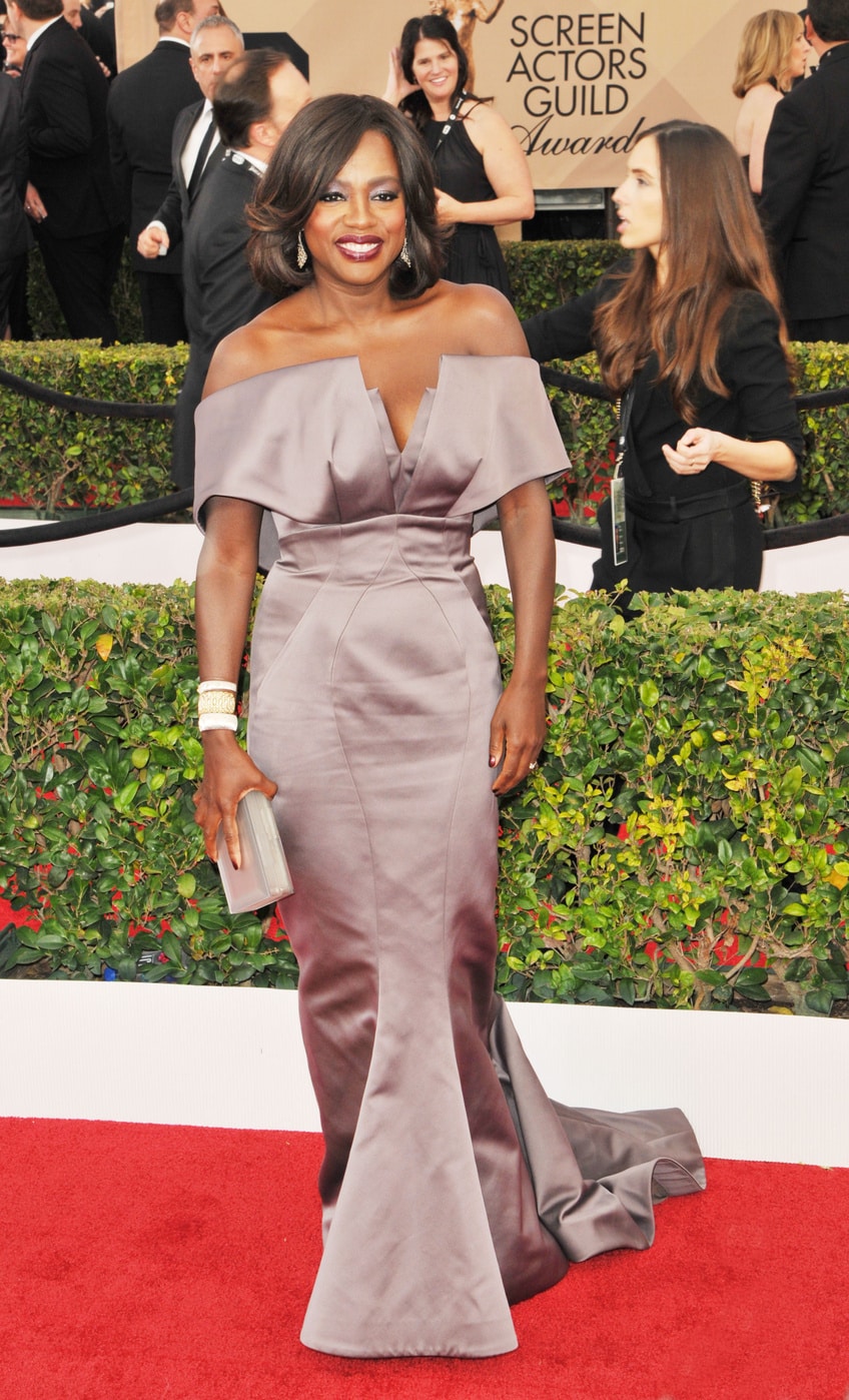 Viola Davis in Zac Posen at the 2016 SAG Awards