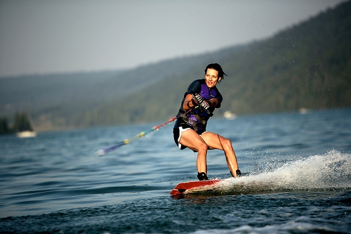 Wakeboarding girl