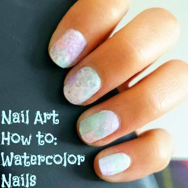 Watercolor-inspired nails