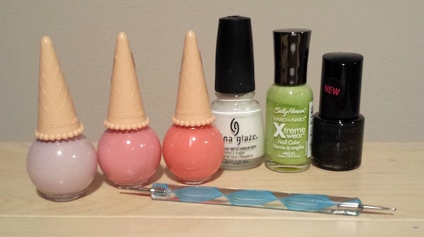 Watermelon nail art polishes