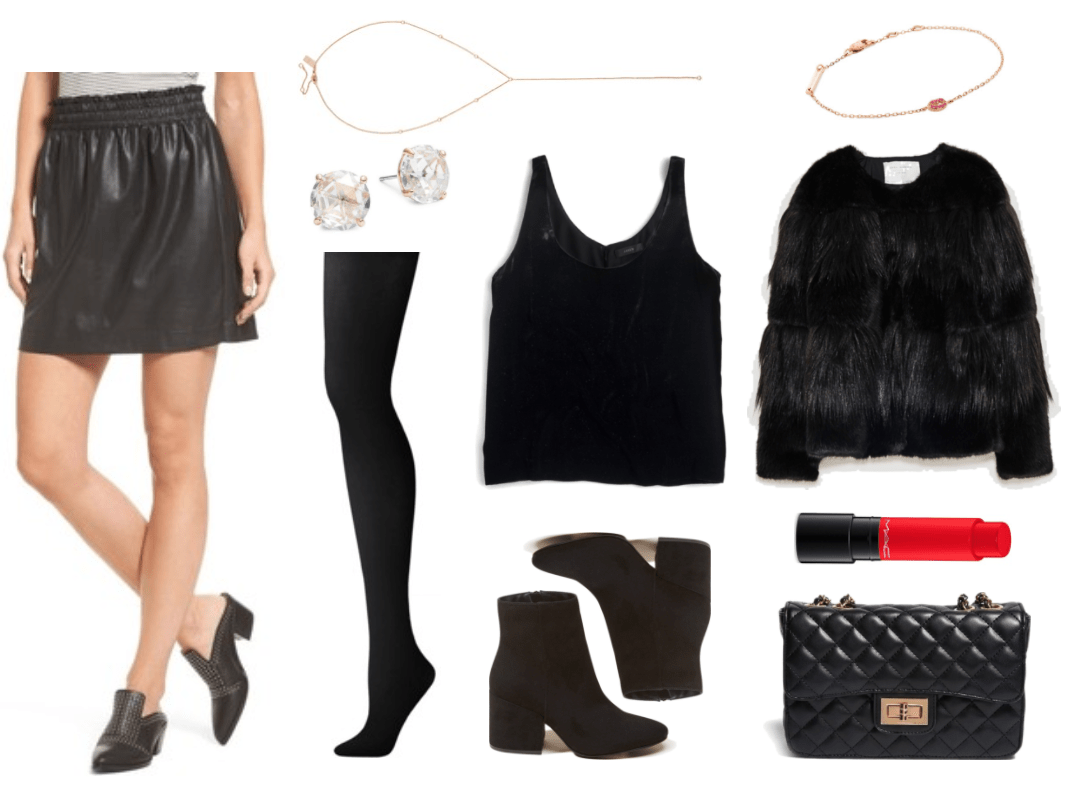 Leather Mini Skirt Outfits for Fall & Winter