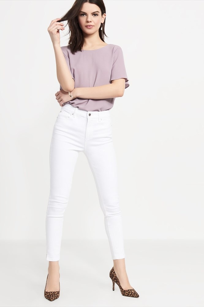 Kate white high rise jeans