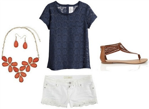 White shorts outfit 4
