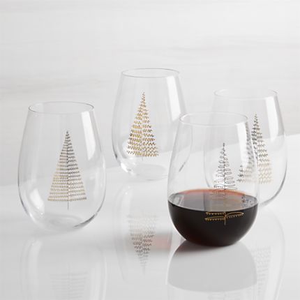 christmas tree wineglass