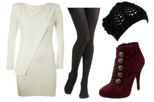 How to wear a white dress in winter