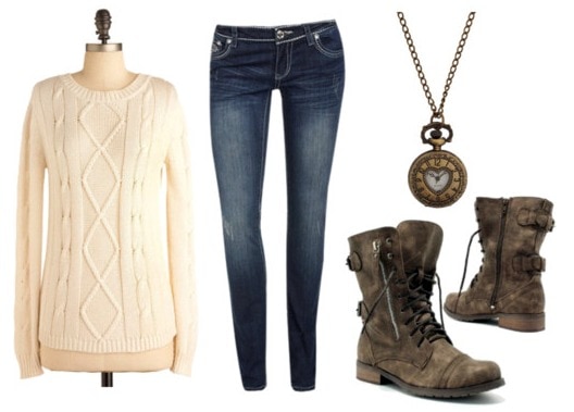 How to wear winter white with skinny jeans and boots