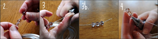 Step by step instructions for making beaded drop earrings