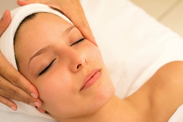 Woman Relaxing at a Spa