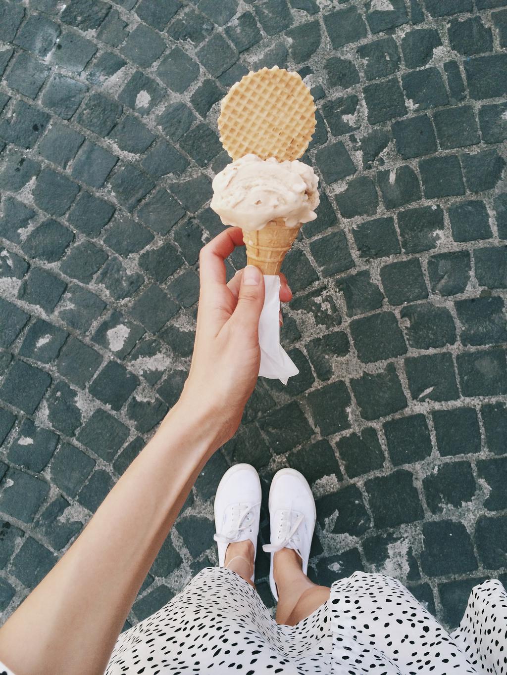 Woman with ice cream