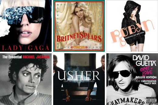 Workout playlist featuring Britney Spears, Lady Gaga, Michael Jackson, and more