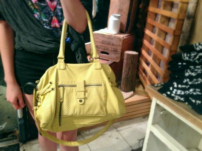 Yellow purse tarrant county college student street style