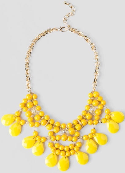 Yellow statement necklace