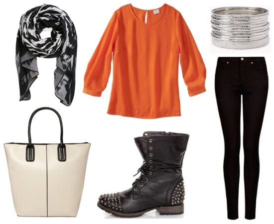 Yuna orange blouse