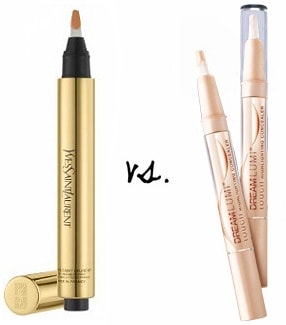 Yves saint laurent touche eclat vs. maybelline dream lumi touch concealer
