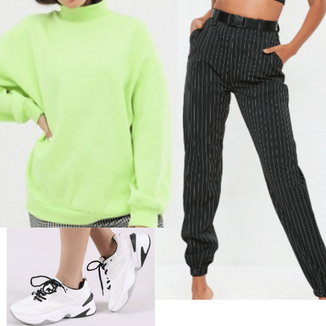 black and neon outfits