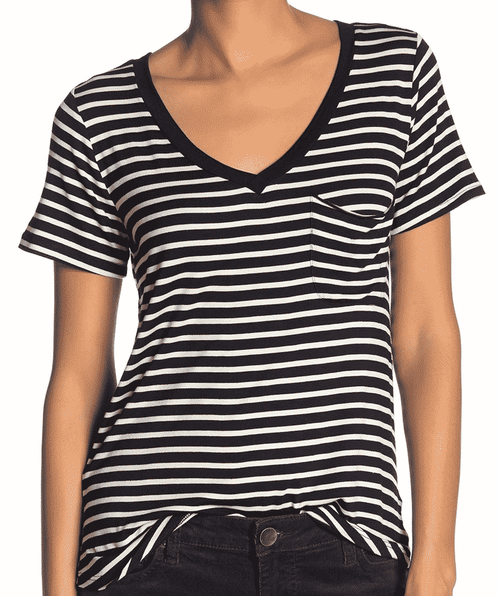 Socialite striped t-shirt.