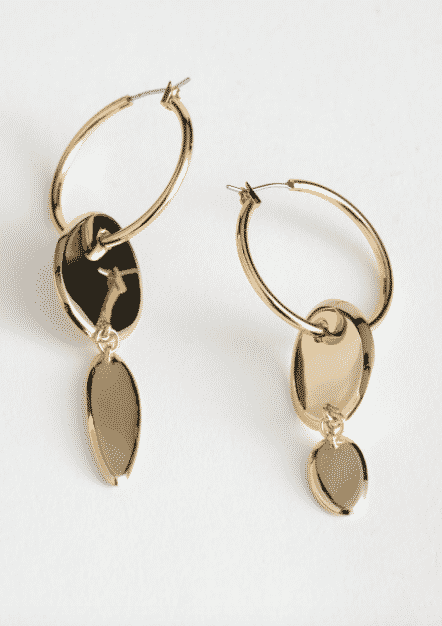 Statement gold earrings