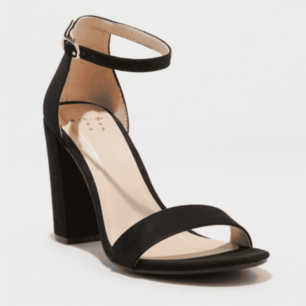 black shoes for girl with heels