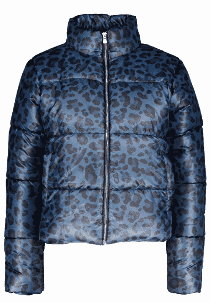 leopard print puffer jacket