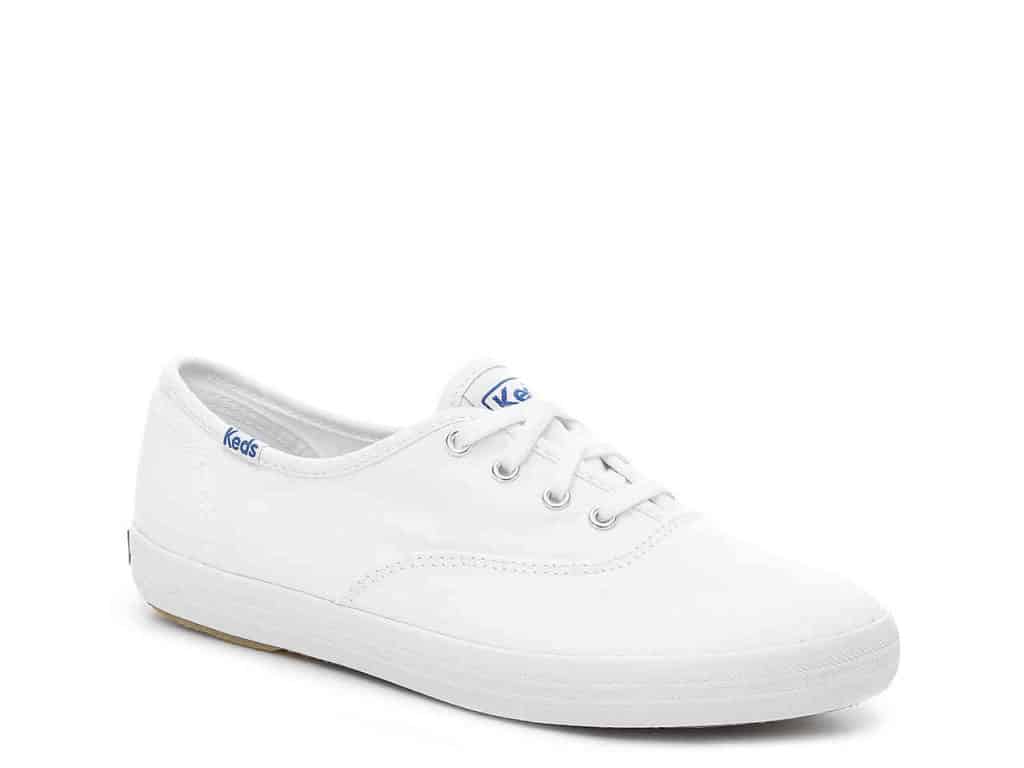 Classic shoes for girls with classic style - simple white keds sneakers