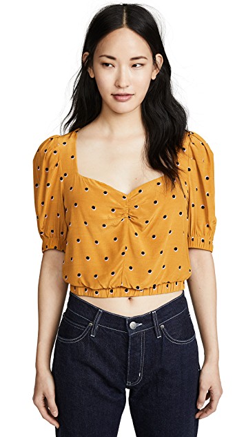 Polka dot top by Astr the label