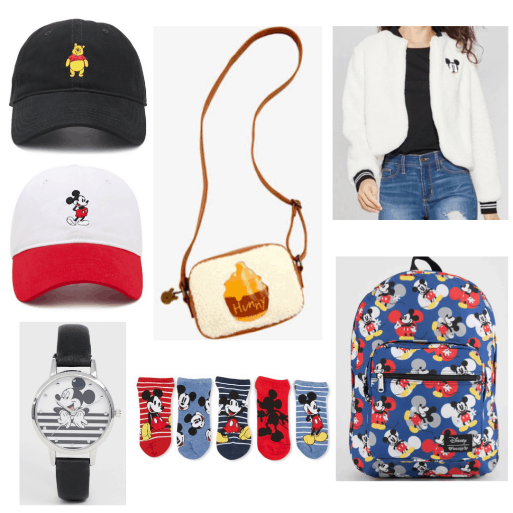 Disney Accessories: Winnie The Pooh Hate, Mickey Hat, Mickey watch, Winnie The Pooh Purse, Mickey Socks, Mickey Sherpa Jacket, Mickey Backpack