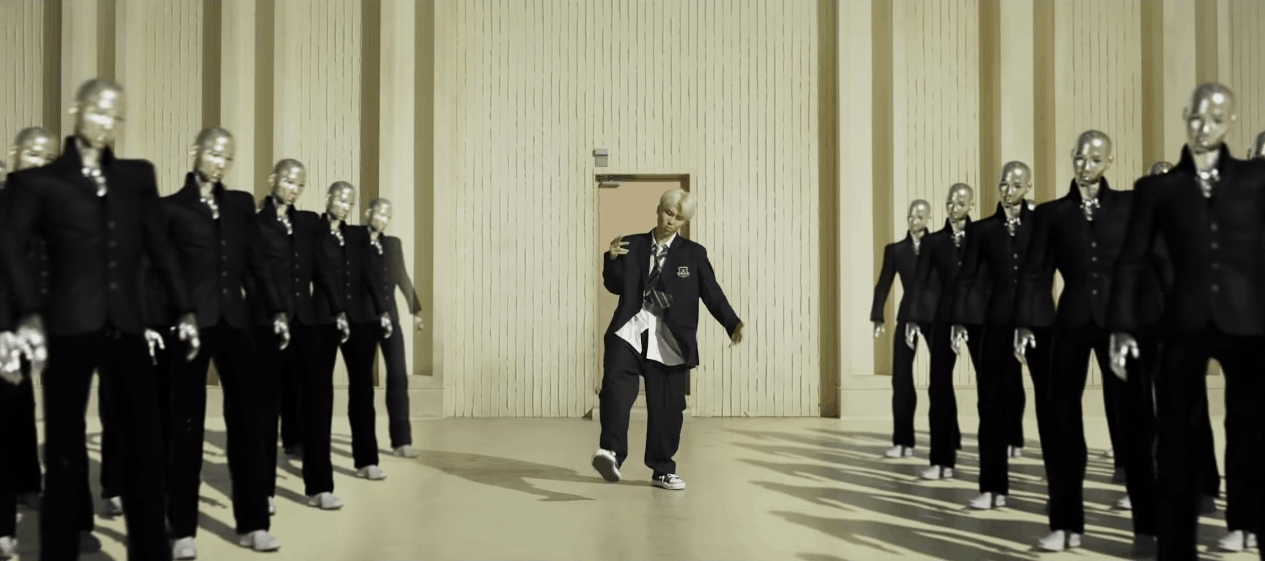 BTS persona screenshot - RM in a black suit