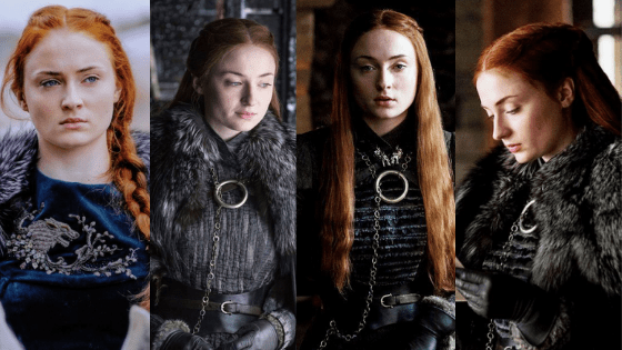 Sansa Stark outfits seasons 6-7 of game of thrones