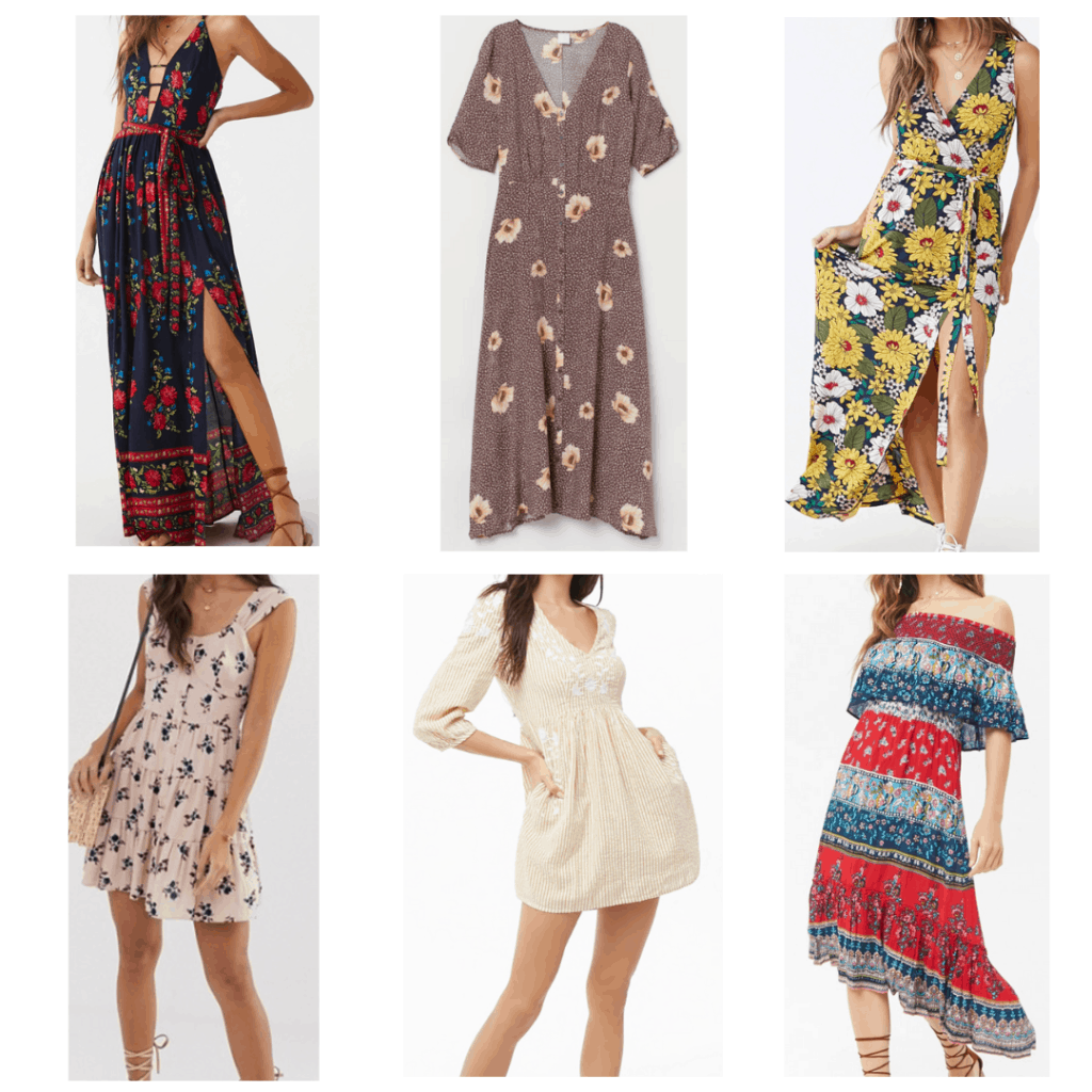 Floral Dresses: Floral Maxi dress, midi dress, sleeveless maxi dress, Mini dress, smock dress, off the shoulder dress