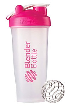 Pink blender bottle