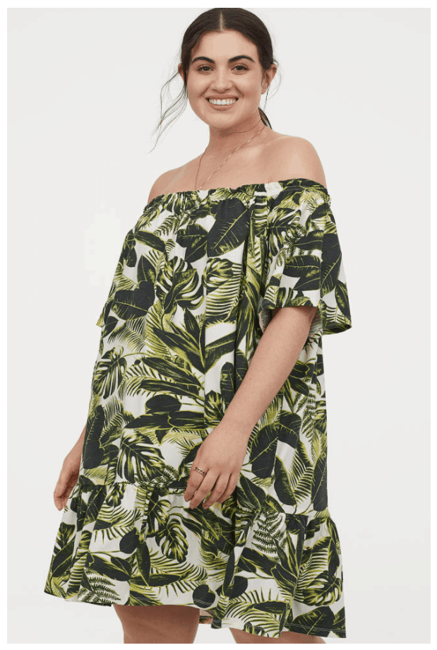 Palm print dress