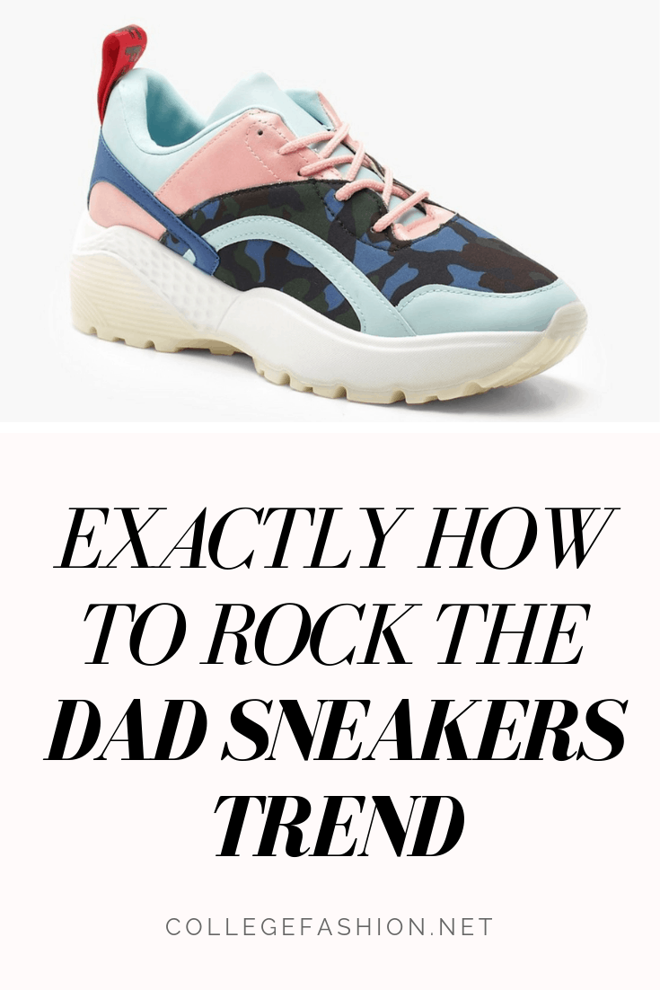 Dad sneaker trend street styles at Paris fashion week fall 2018