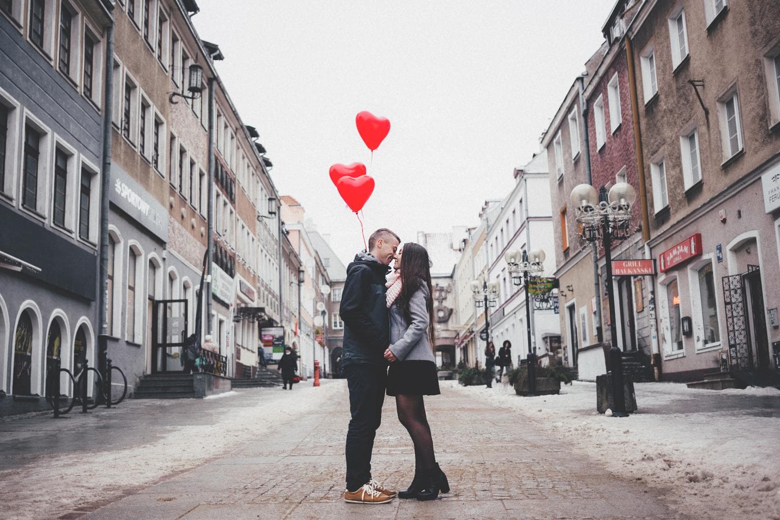 Man and woman on a date