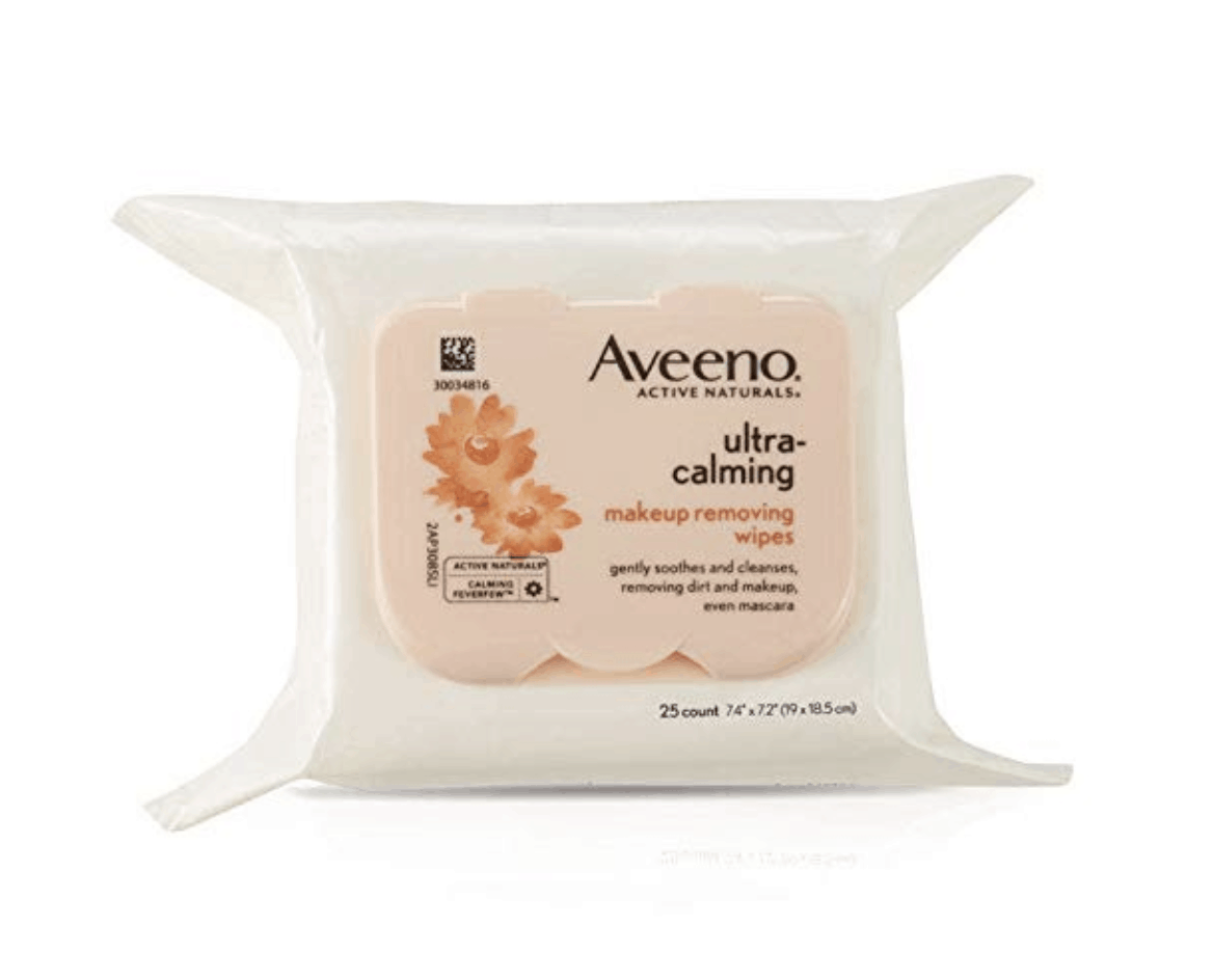 Aveeno ultra calming makeup removing wipes