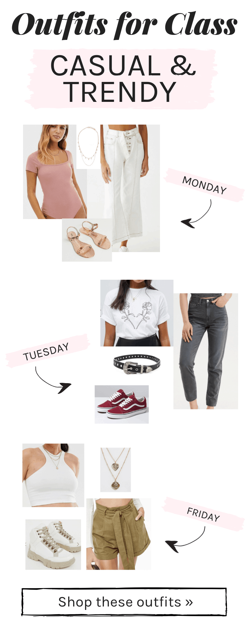 Spring outfits for class: Casual and trendy looks for every day of the week