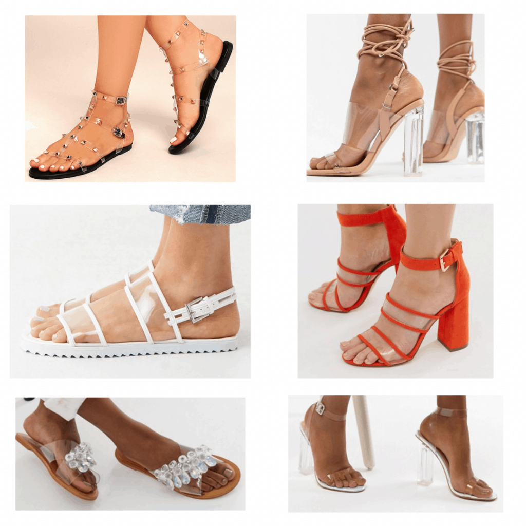 cute clear sandals