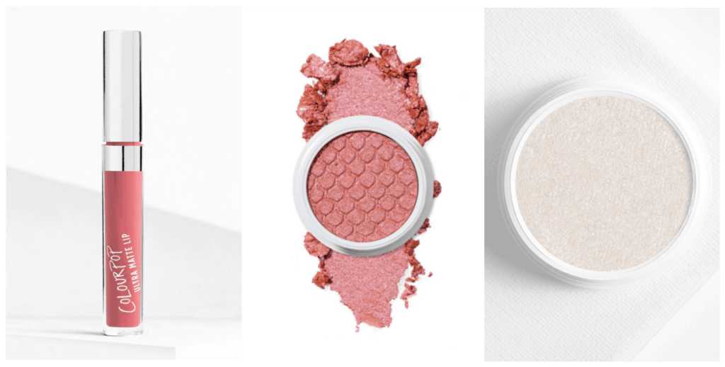 Ultra Matte Lip Liquid Lipstick (Shown here in shade "Bumble"), Super Shock Shadow Eyeshadow (Shown here in shade "Vela"), Super Shock Highlighter (Shown here in shade "Monster")