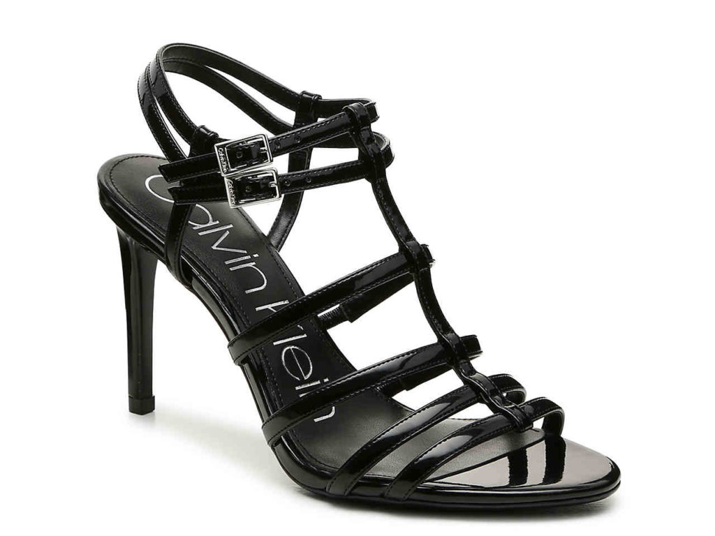 dsw strappy black heels