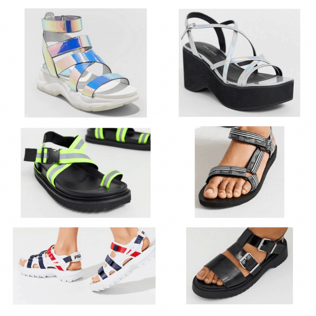 platform sandals sporty