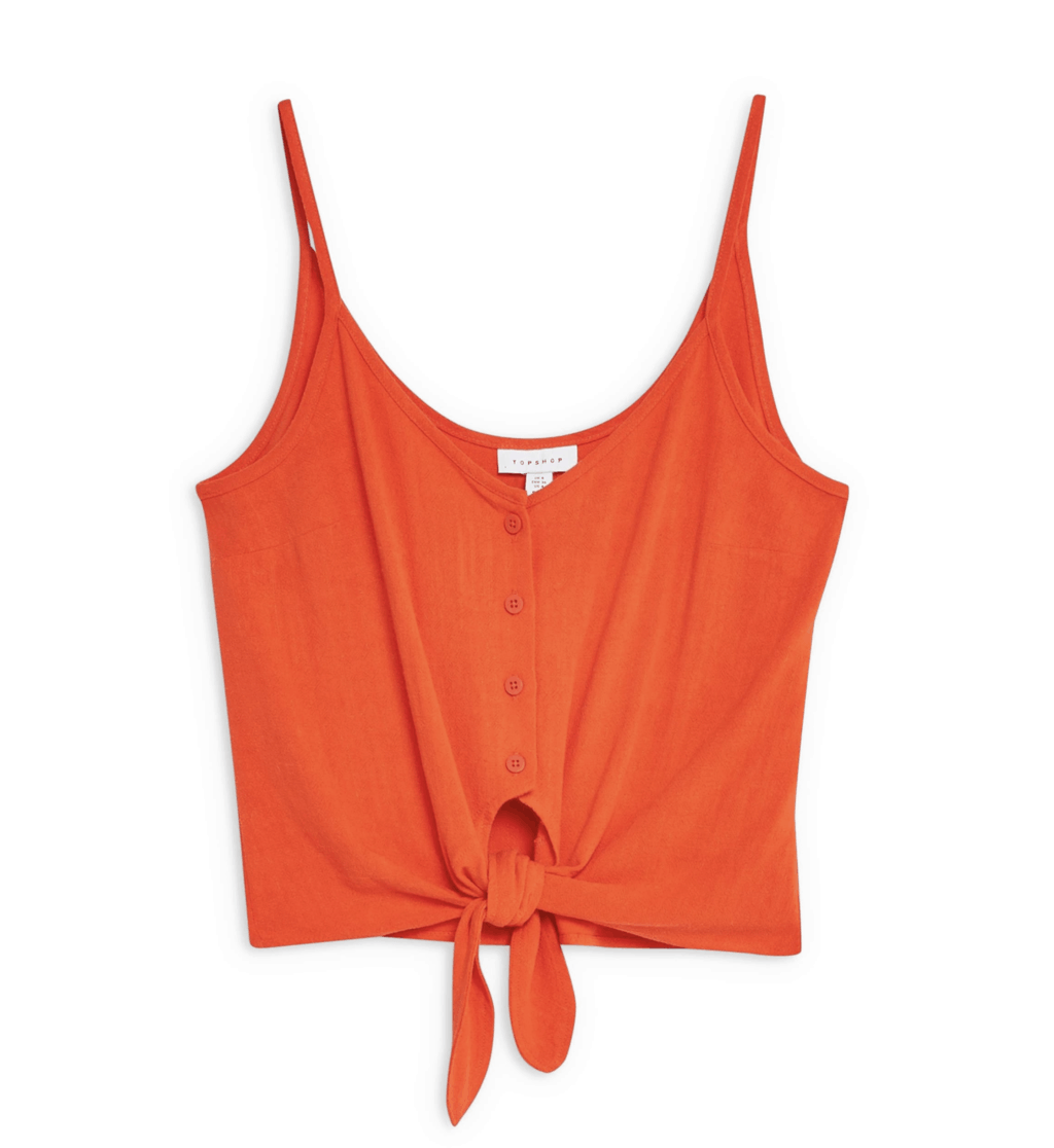 orange crop tank top