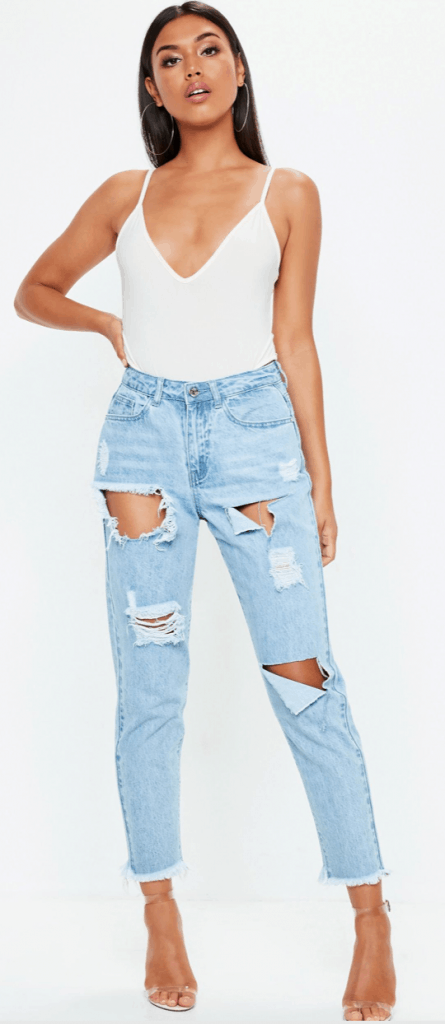 high waisted ripped jeans samantha rayner