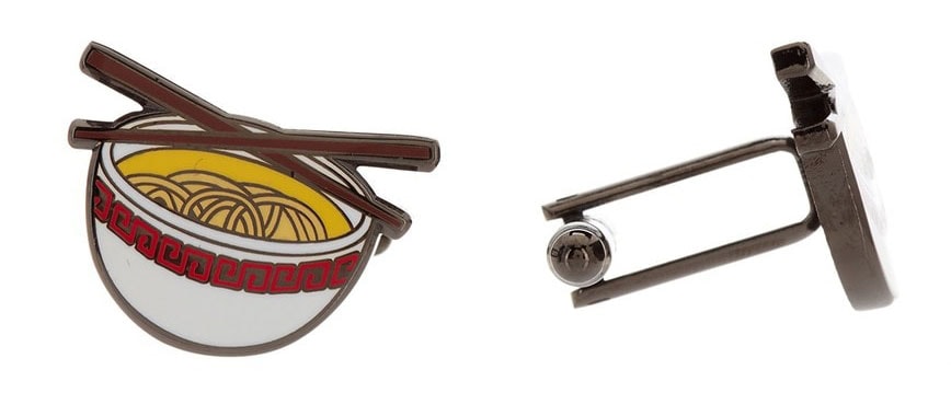 Ramen noodle bowl cufflinks