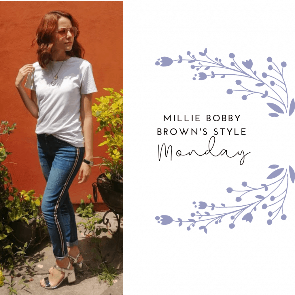 MILLIE Bobby Brown's STYLE MONDAY: T-SHIRT, JEANS, HEELS, SUNGLASSES