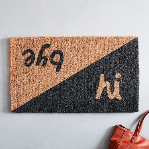 West elm hi bye doormat - cute dorm decorations