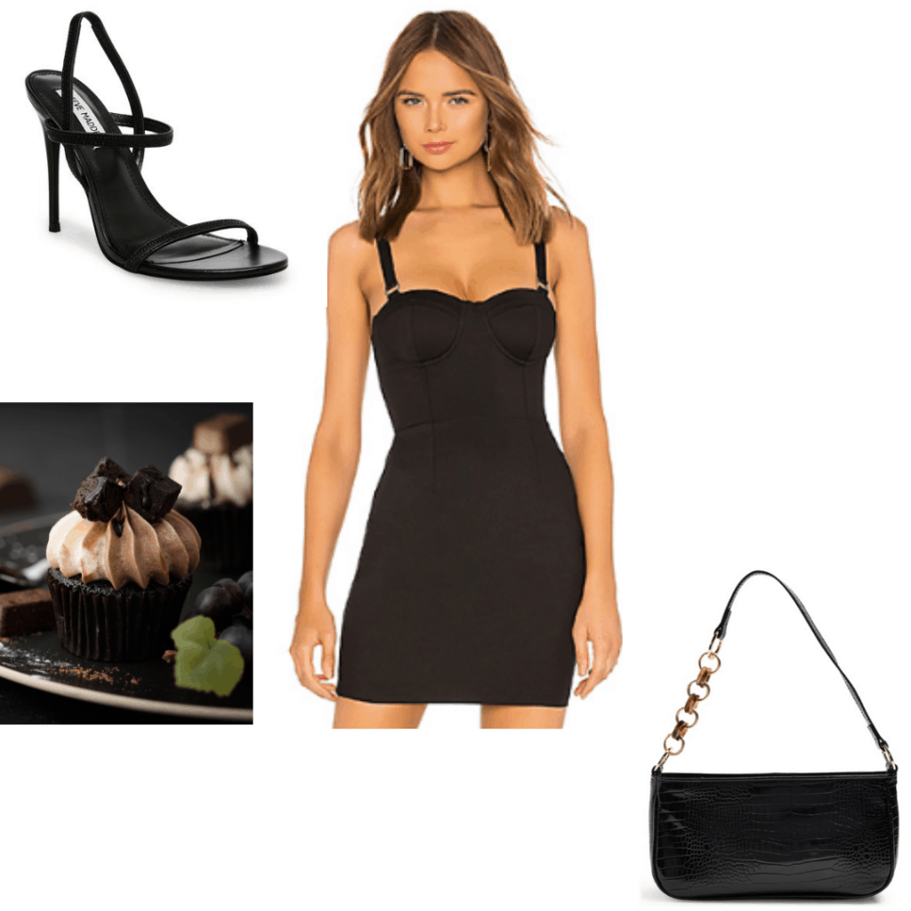 Birthday look -- little black dress outfit for birthday with black heels and bag