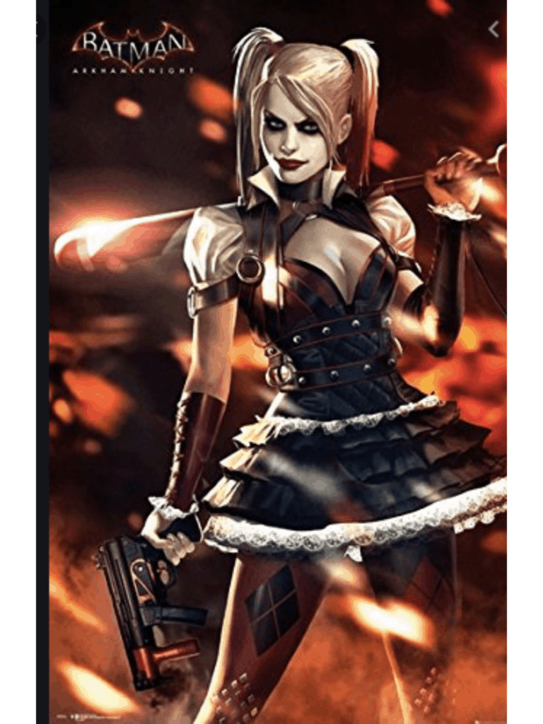 Harley Quinn style in Arkham Asylum video game