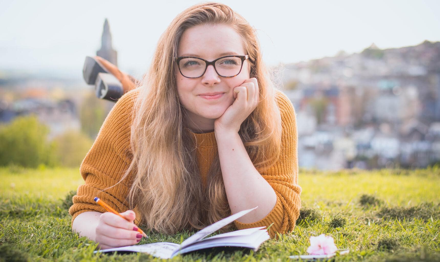 girl reading a book 