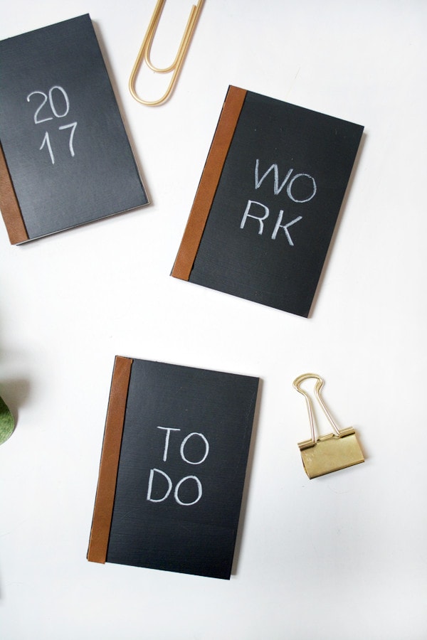 Cute notebook ideas - chalkboard paint notebooks