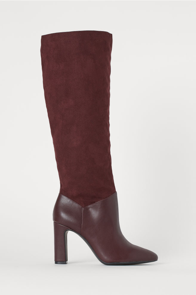 Red slouchy boots from H&M