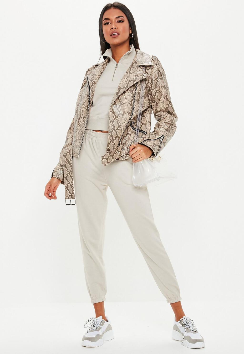 snake print moto jacket - best fall jackets